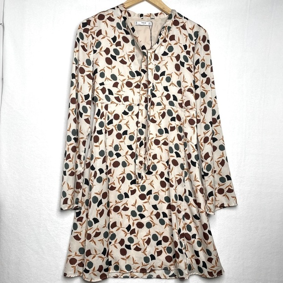 𝅺MNG by Mango silk-like flowing dress wish retro vibe—size 4 - Picture 1 of 13